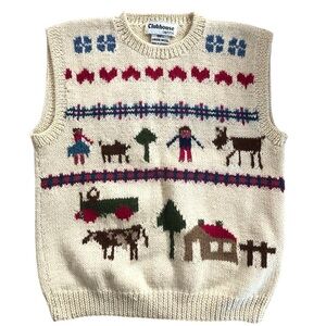 Clubhouse Dayton’s Cream Scenic Knit Sweater Vest